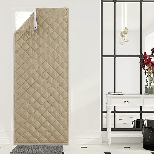 Miniatura 9 de NICETOWN Cortina de puerta con aislamiento térmico para interiores y exteriores, bloqueador de corrientes de aire de 26 x 78 pulgadas de grosor