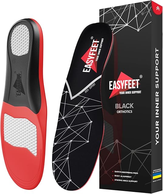 Plantar Fasciitis Arch Support Insoles for Men and Women Shoe Inserts - Orthotic Shoe Inserts - Arch Supports Gel Shoe Insoles - Orthotics for Arch Pain - Flat Feet - High Arch - Orthotic Insoles