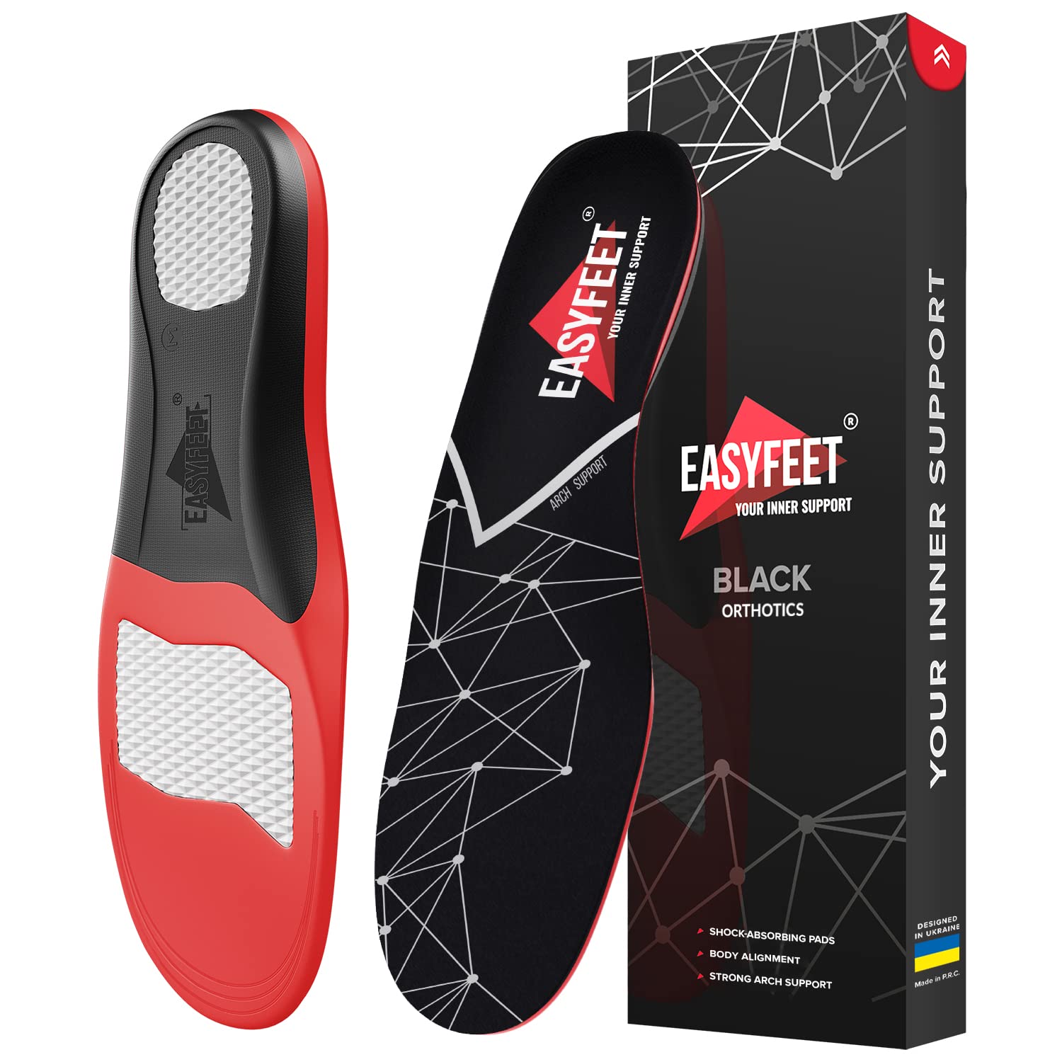 Plantar Fasciitis Arch Support Insoles for Men and Women Shoe Inserts