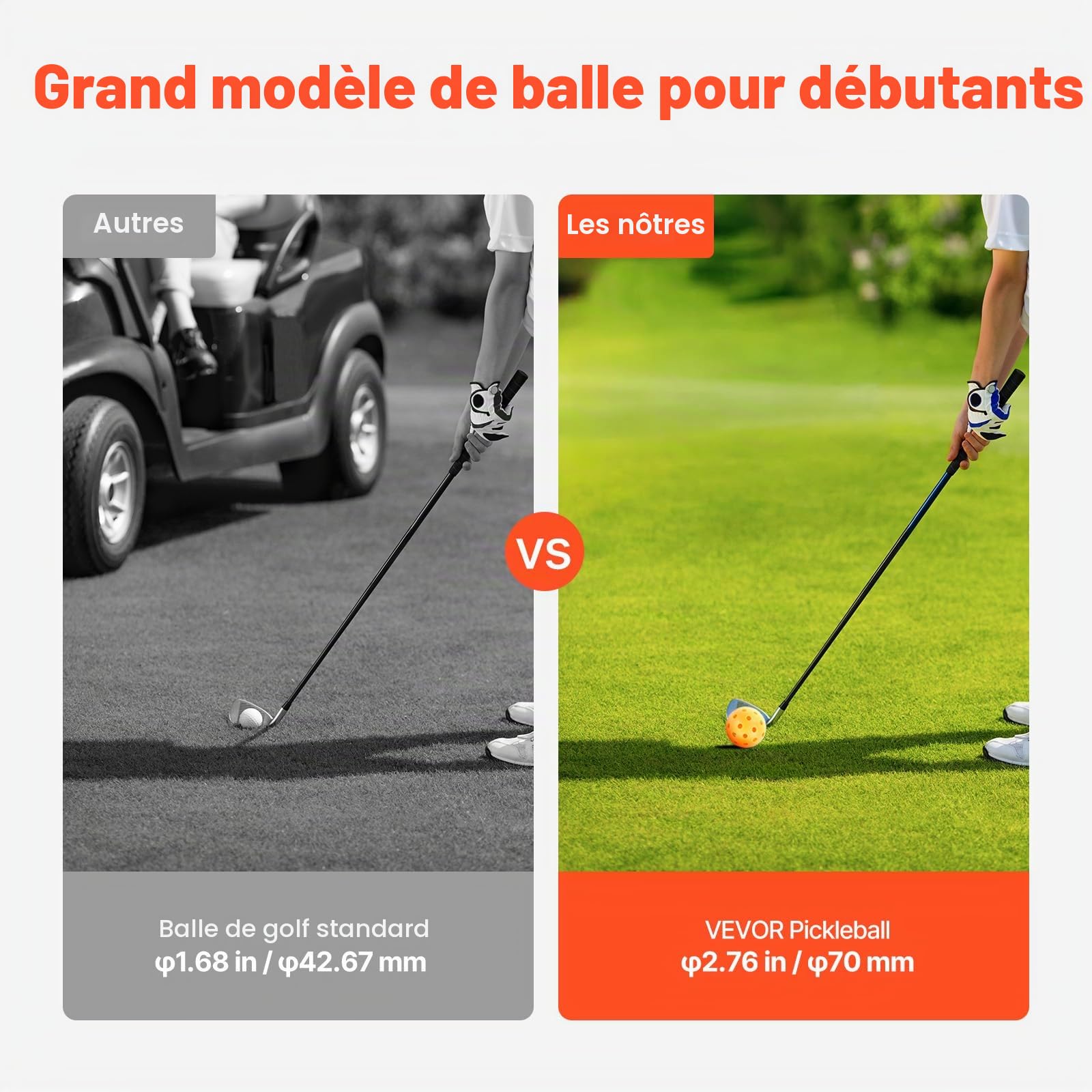 VEVOR Jeu de golf pour jardin, 6 trous, jeux d'entraînement de golf, jeu de golf pour la famille, adultes et enfants, jeux de golf portables pour pelouse, cour, camping, parc, plage