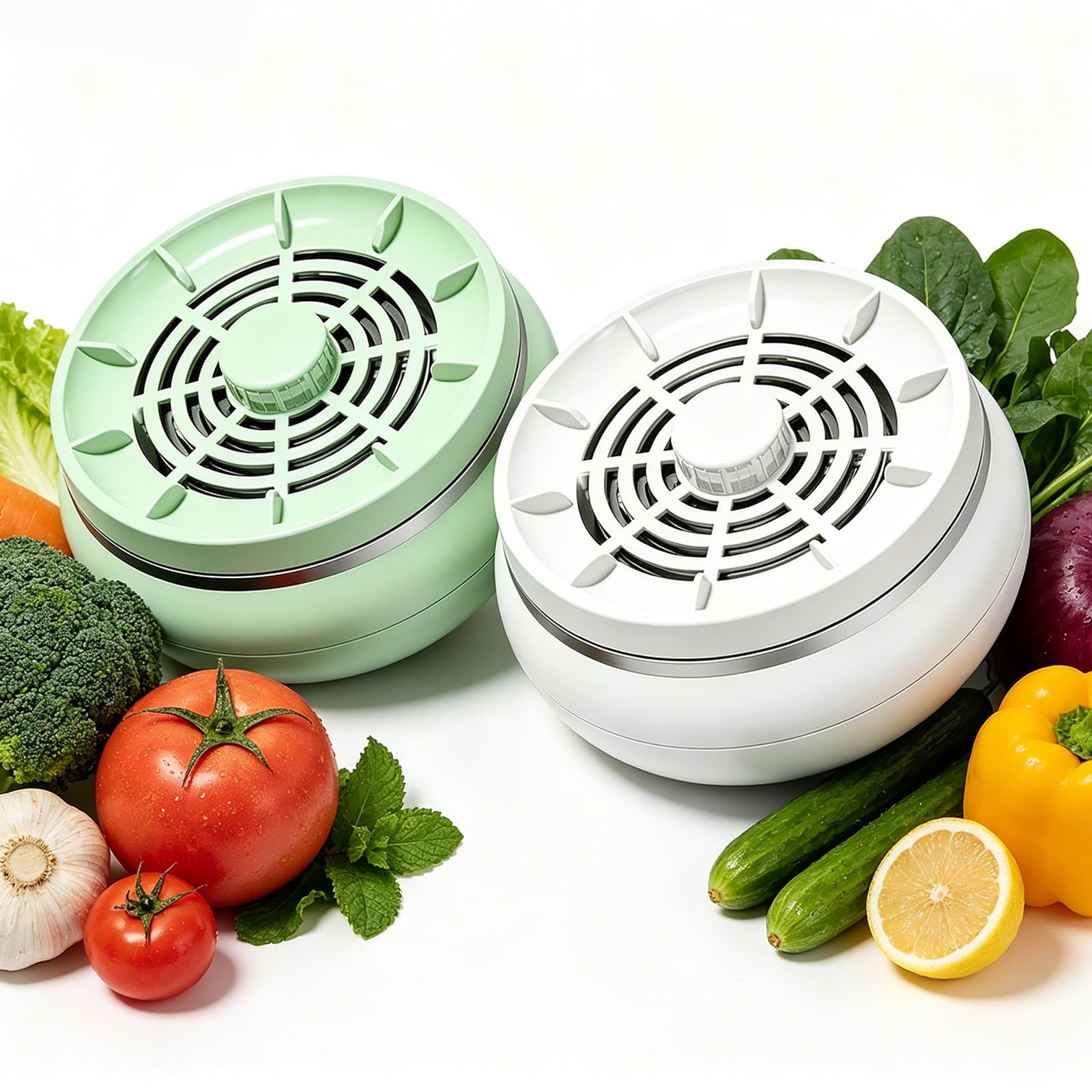 Nnbwlmaee Mix Vegetable Fruit Purifier, Portable Automatic Vegetable & Fruit Cleaner Washer With Electrolysis & Vortex Technology, 4 Cleaning Modes For Pesticide Removal, Waterproof, For Home Kitchen (Mix)