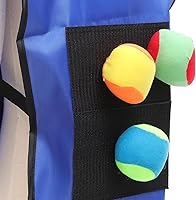 Vista 4 de SAFIGLE Juego de chaleco adhesivo para niños con 10 bolas de forro polar suave, 2 camisetas adhesivas para juegos al aire libre, diversión familiar