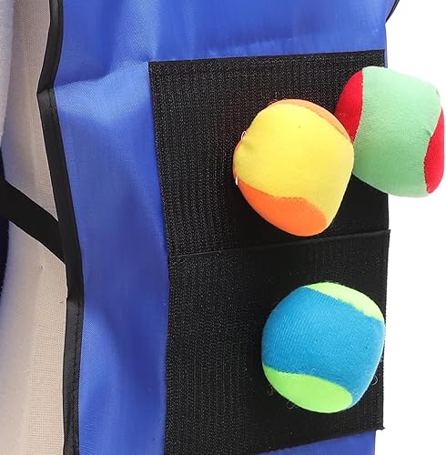 Miniatura 4 de SAFIGLE Juego de chaleco adhesivo para niños con 10 bolas de forro polar suave, 2 camisetas adhesivas para juegos al aire libre, diversión familiar