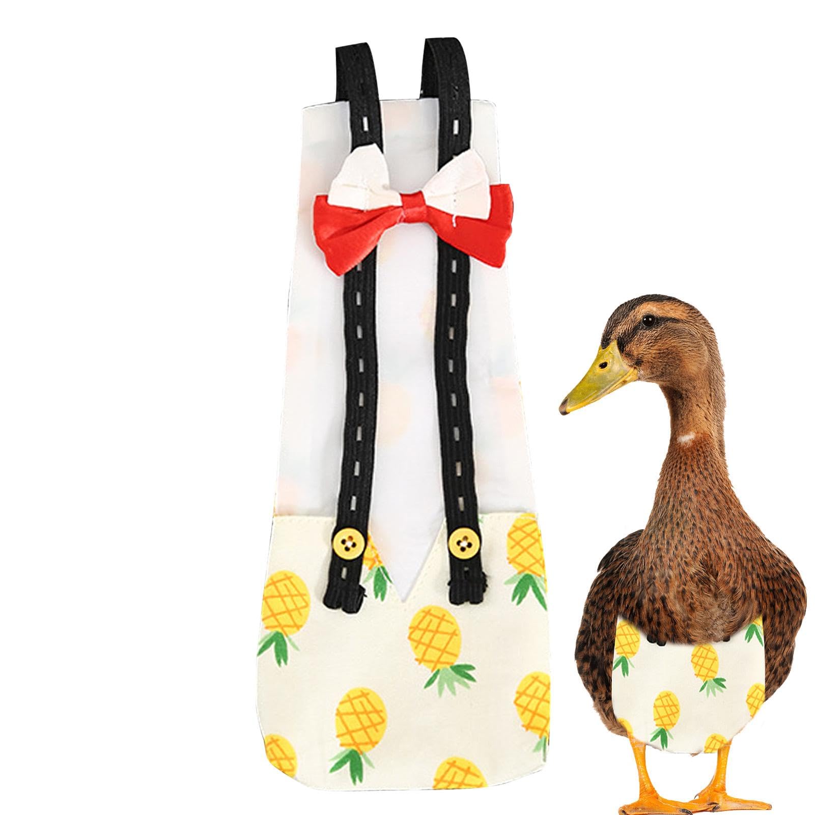 Duck Diapers, Chicken Diapers | Poultry Nappies for Pets - Reusable Duck Nappies with Bow Tie, Washable Printed Fabric, Pet and Poultry Nappies