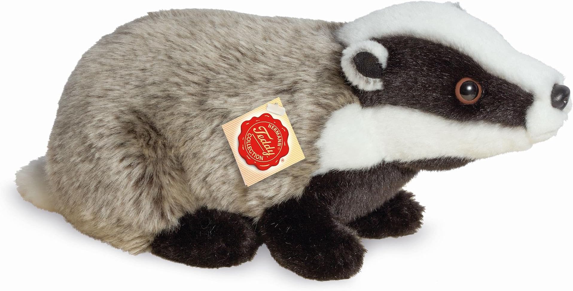Teddy Hermann 90815 Badger 30 cm, cuddly toy with 75% recycled filling material