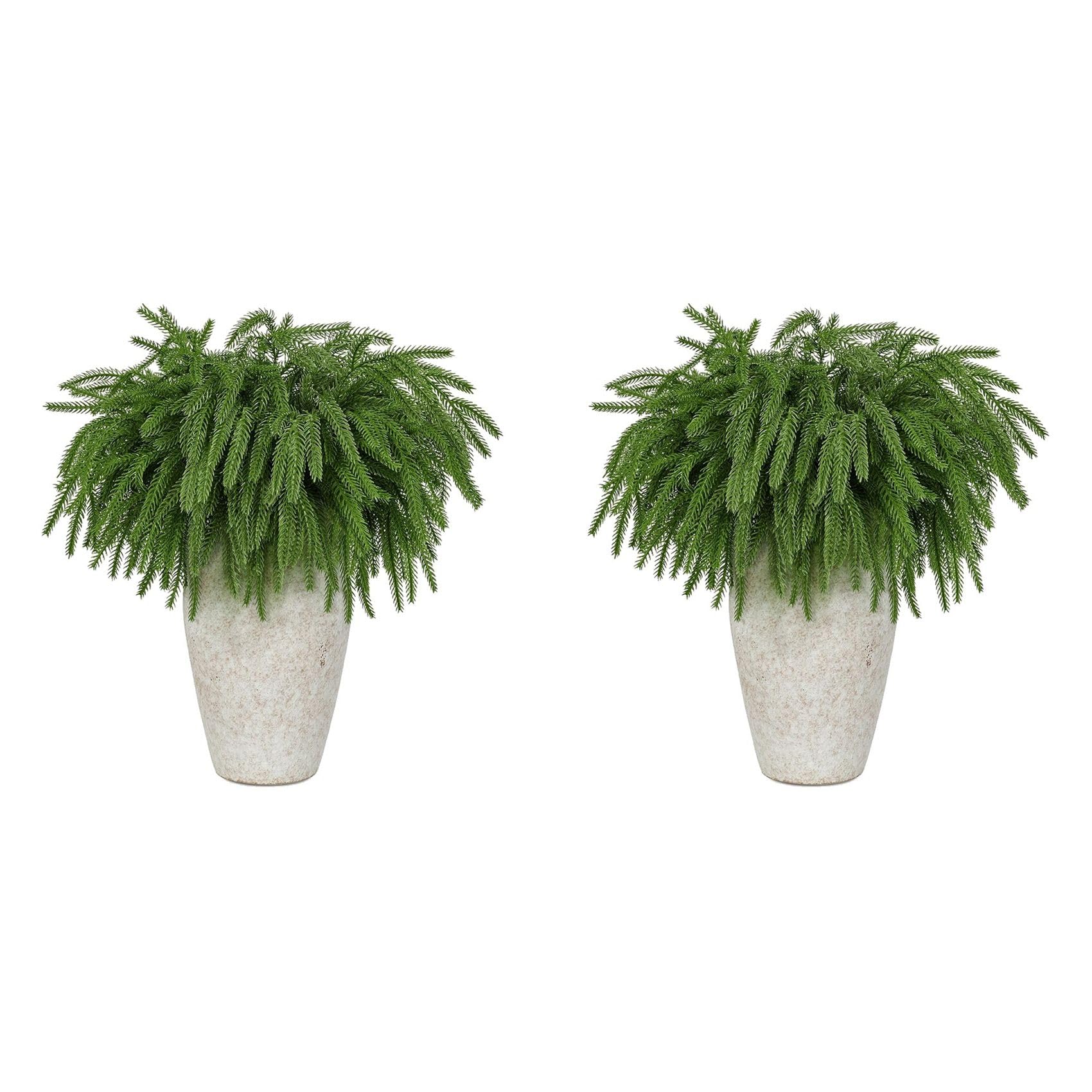 Tiges de pin Norfolk de Noël 47 cm branches artificielles haut de gamme pour couronne