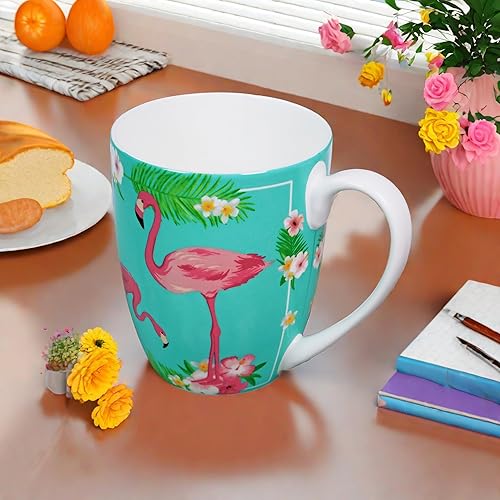 Miniatura 6 de Taza de té de café de porcelana de 12.5 onzas – Tazas de animales de hueso – Lindo regalo de taza de animales para amigos, papá, mamá