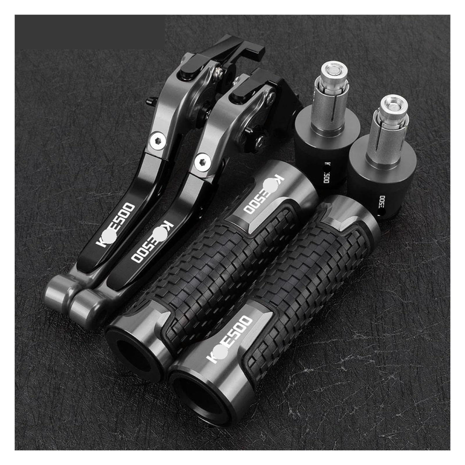 YWQJIOPM Motorcycle Brake Clutch Lever Motorcycle for KLE 500 KLE500 1991-2007 Extendable Brake Clutch Levers Handlebar Handle Grips Ends Slider Accessories