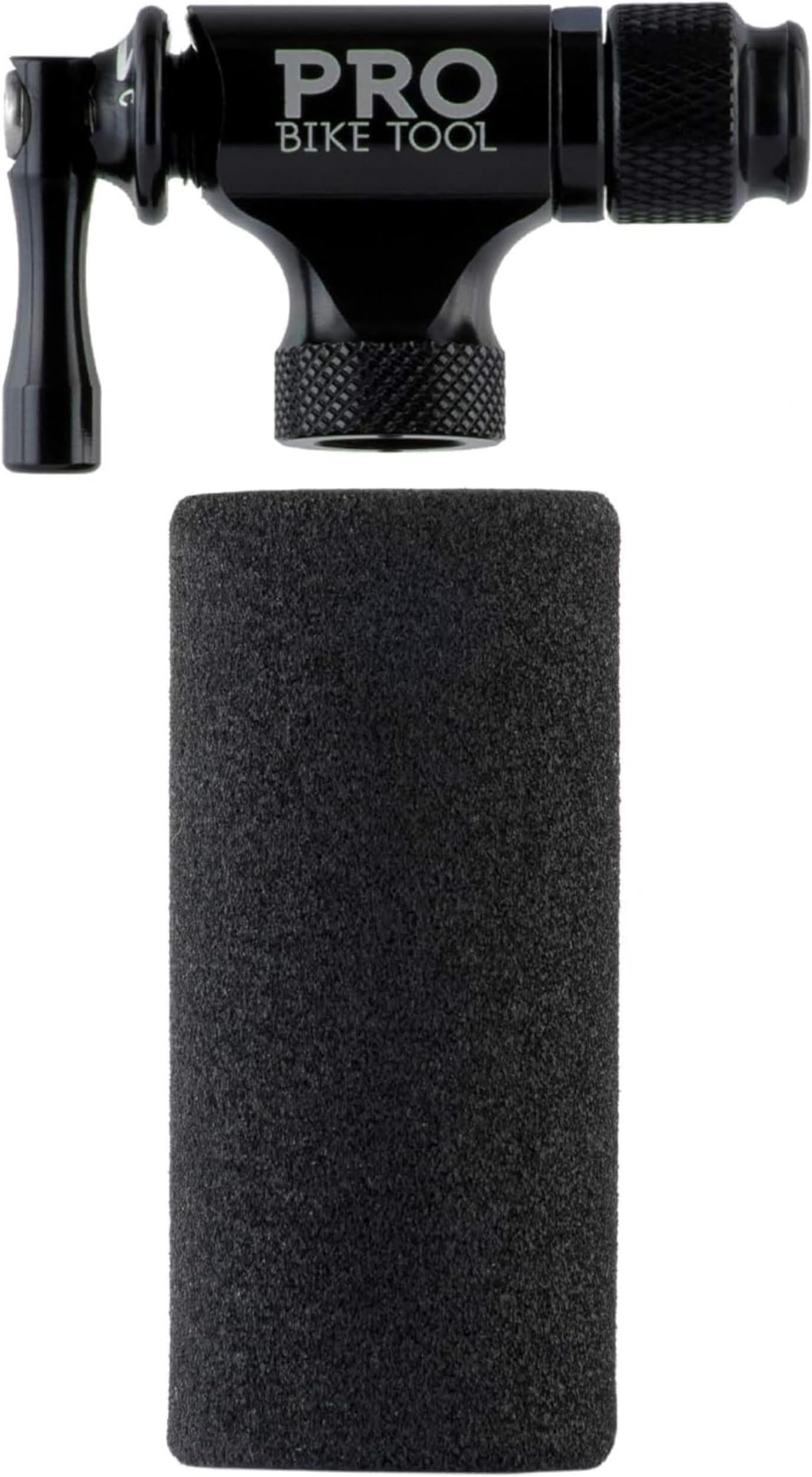 Pro Bike Tool CO2 Inflator Quick & Easy - Presta & Schrader Valve Compatible - Bicycle Tyre Pump For Road & Mountain Bikes - Insulated Sleeve - No CO2 Cartridges Included