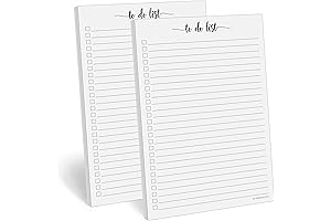 Simplistic & Organized To Do List Notepad - Pack of 2 (5.5" x 8.5")