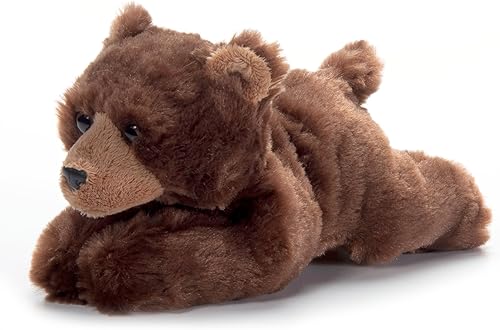 The Petting Zoo Peluche de oso marrón, regalos para niños, animales de vida silvestre Scoopz, juguete de peluche de oso panda, 8 pulgadas