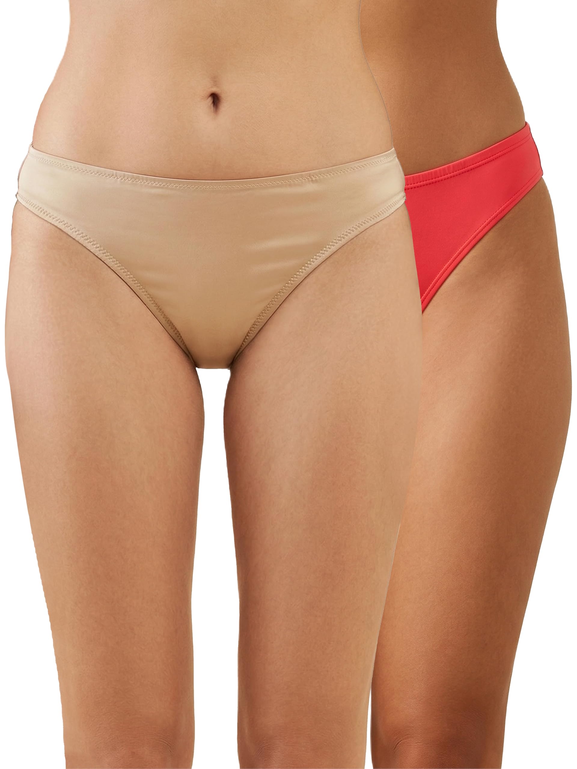 selfcare Women's Mid Rise Bikini Panty|Soft Nylon Stretch Fabric|Medium Coverage|Concealed Soft Elastic Waistband|Seamless Feel |Pack of 2_1-picture-44