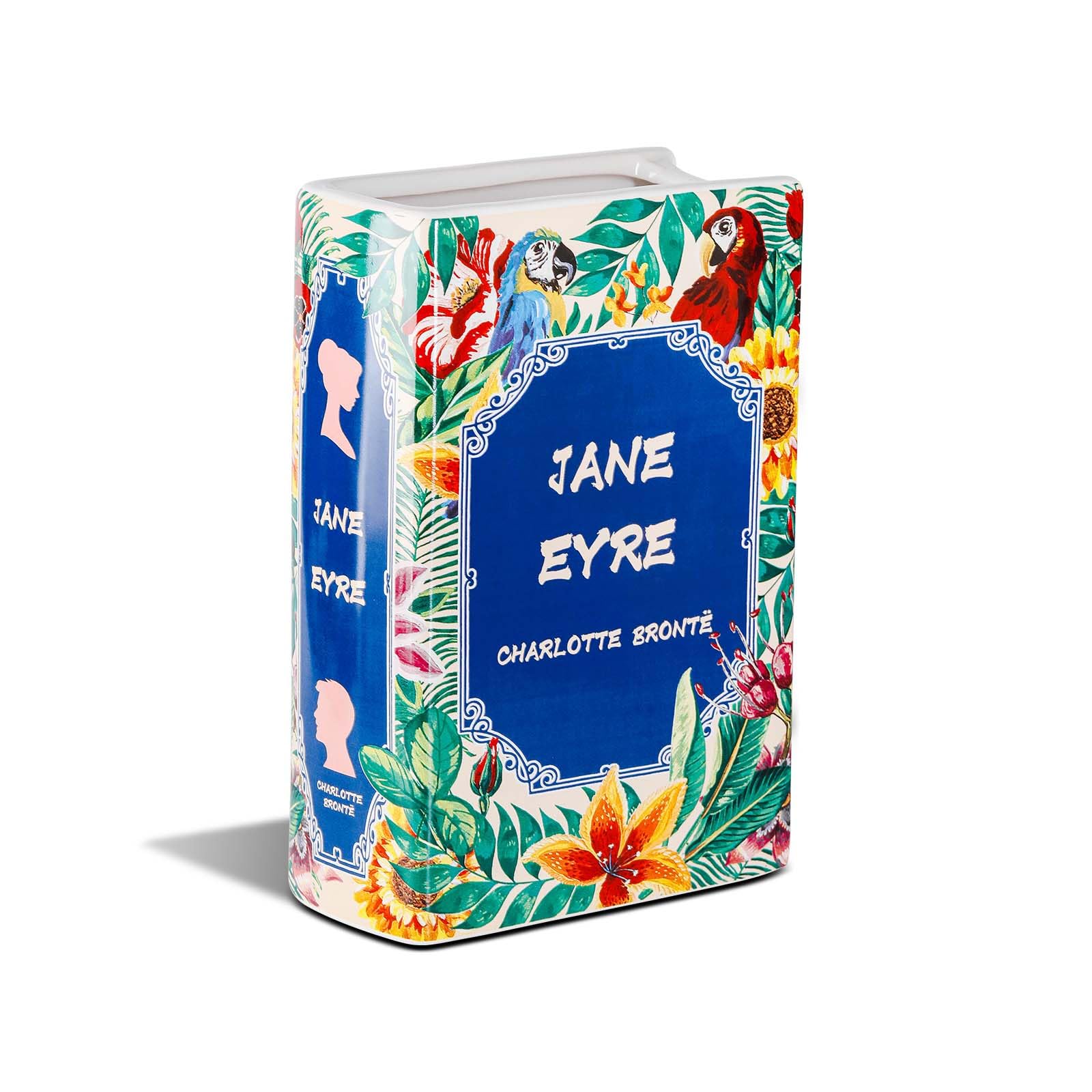 Ceramic Book Vase Flowers - 8 "Watertight and Leak-Proof Vases, Aesthetically Decorated Rooms, Perfect Bookshelves, Bedroom, Office and Home Decor,