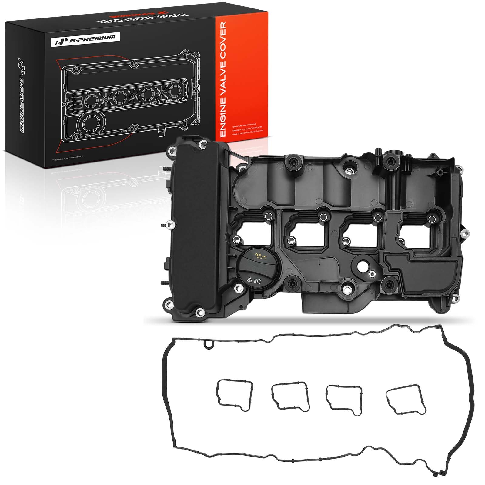Photo 1 of A-Premium Engine Valve Cover with Valve Cover Gasket Compatible with Mercedes-Benz C180 2011-2012, C200/E250 2011-2014, C250 2012-2015, E200 2012-2013, SLK200/SLK250 2012-2015, L4 1.8L