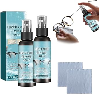 Glasses Lens Scratch Repair, Lens Scratch Remover for Eye Glasses, Eyeglass Windshield Glass Repair Liquid, Eyeglass Glass Scratch Repair Solution, Scratch Remover for Sunglasses 2Pcs