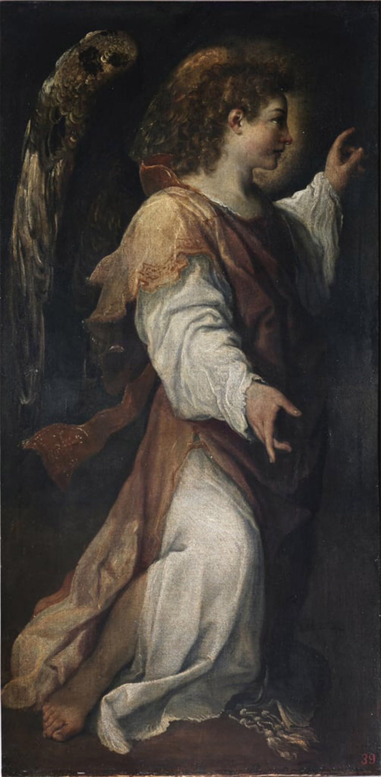 ARTXLXXBN Famous Painting Art Wall Decor Abstract Art Picture the Angel of the Annunciation Detail by Annibale Carracci Animal Pictures for Home Decor 60x90cm