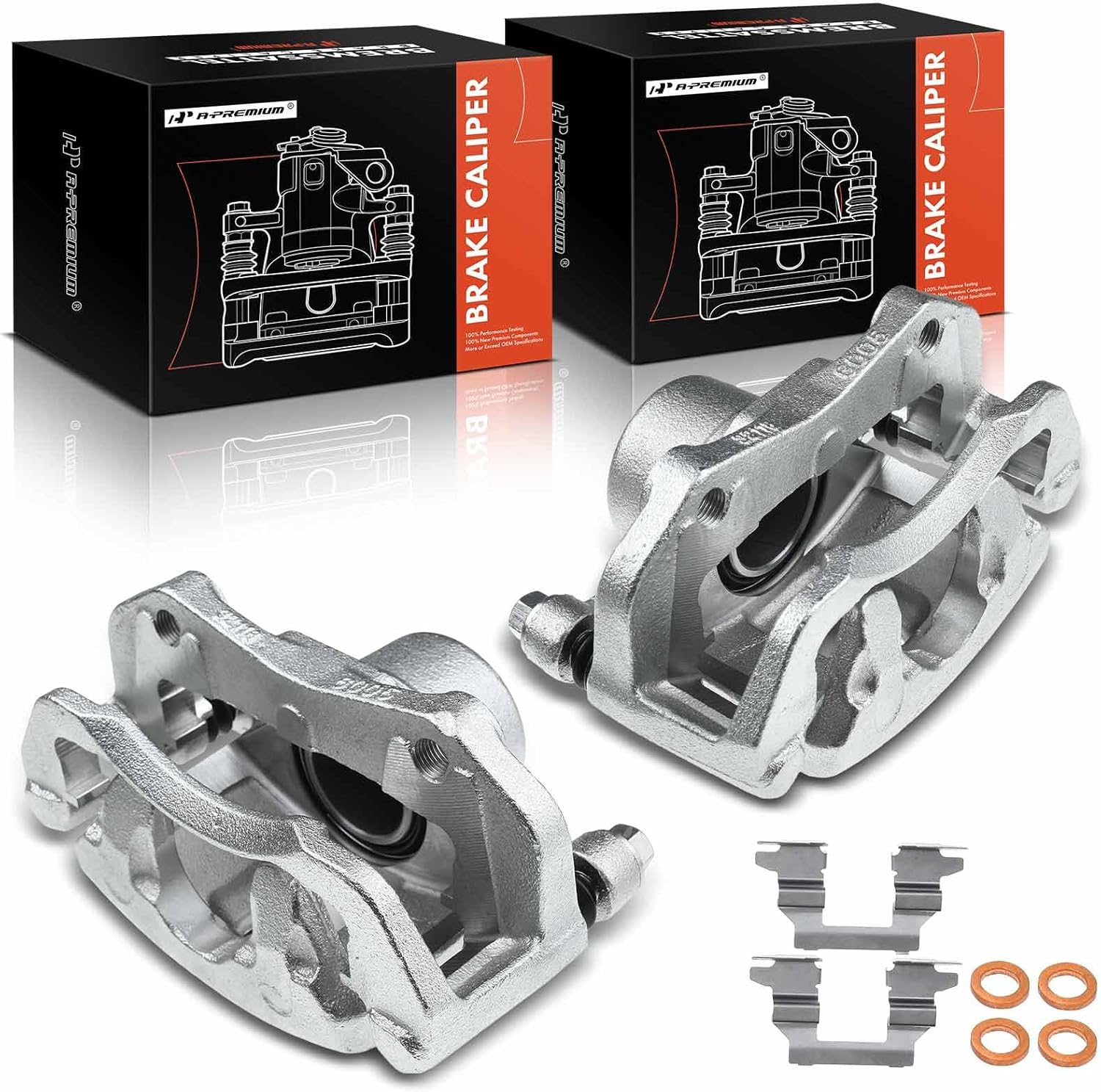 A-Premium Disc Brake Caliper Assembly with Bracket Compatible with Select Acura, Honda and Isuzu Models - SLX, Amigo, Passport, Axiom, Rodeo, Rodeo Sport, Trooper - Front Driver and Passenger Side
