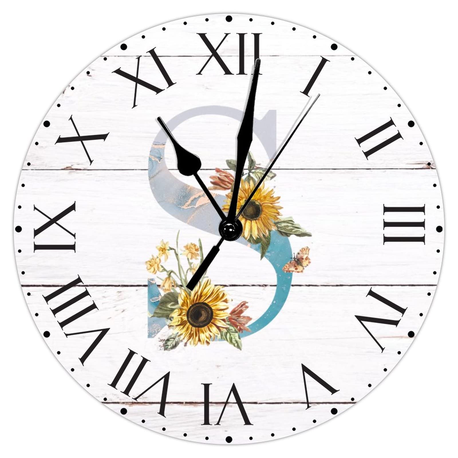 Horloge pour la cuisine et chambre initiale S en PVC romaine