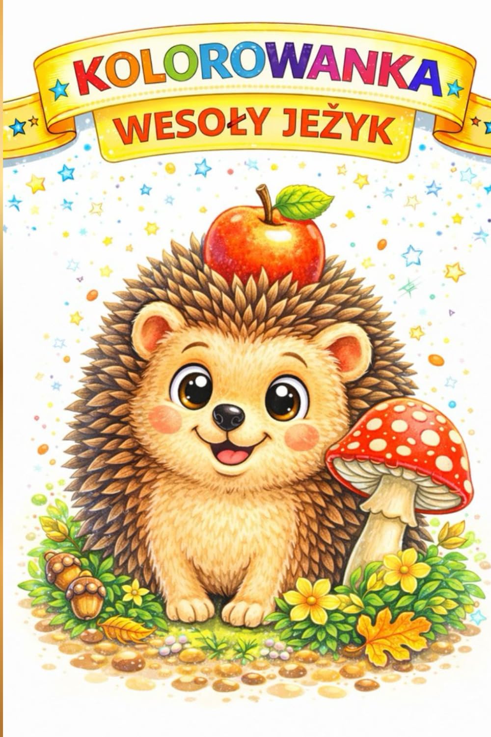 Kolorowanka wesoły jeżyk: zwierzęta leśne