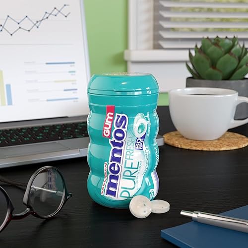 Miniatura 4 de Mentos Chicle Pure Fresh sin azúcar con xilitol gaulteria a granel botella de 50 piezas paquete de 6