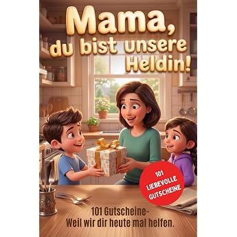 Mama du bist unsere Heldin! 101 Gutscheine   Weil wir dir heute mal helfen. Geschenk zum Mutter Tag von den Kindern