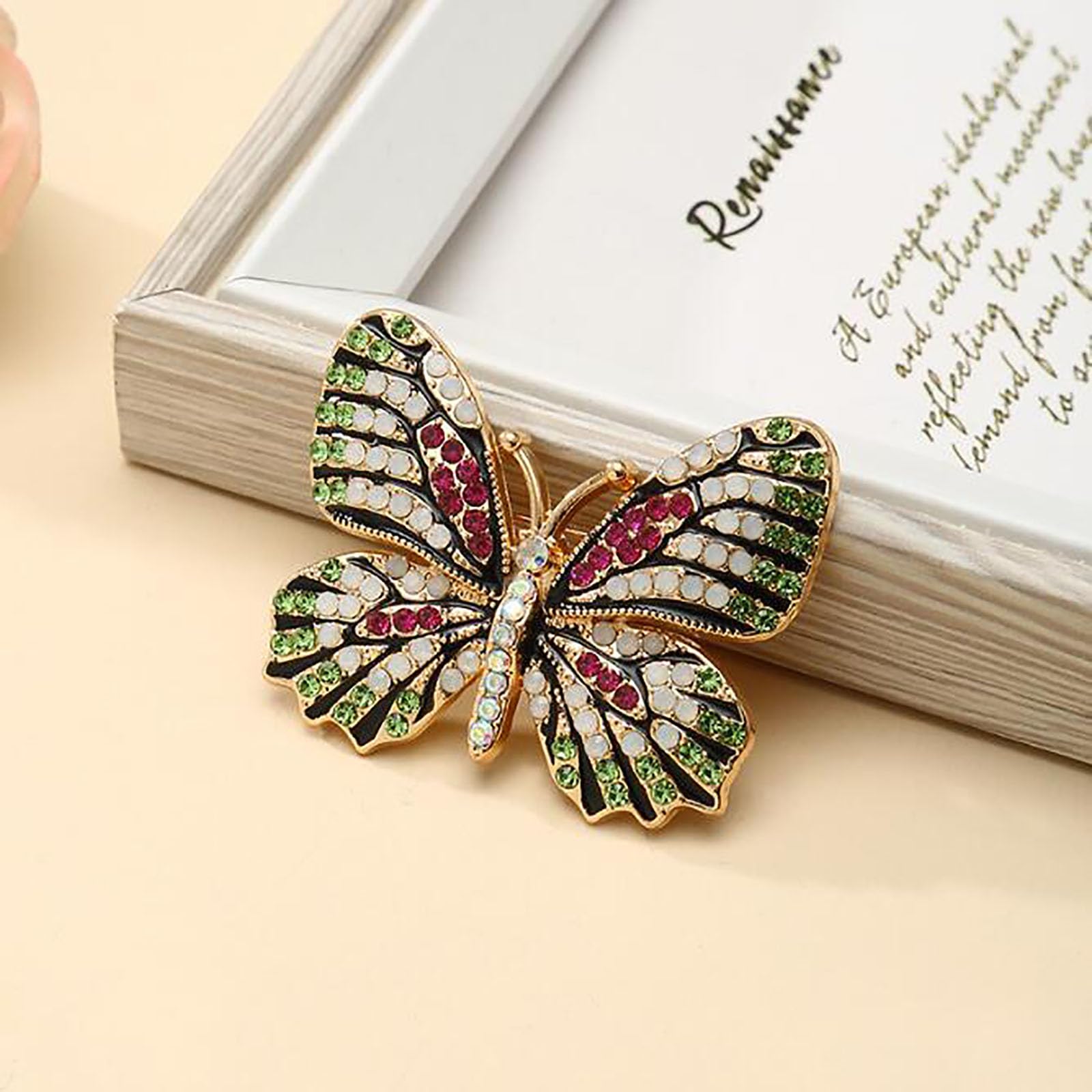 Crystal Butterfly Brooch for Women,Elegant Rhinestone Butterfly Pin,Colorful Fashion Jewelry Lapel Accessory Gift