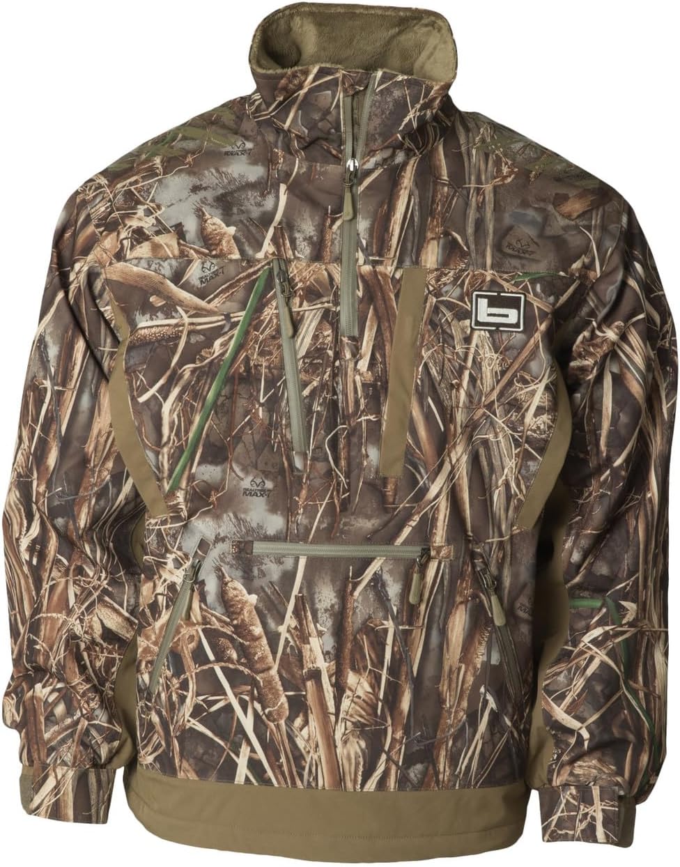 Banded Men's Stretchapeake Insulated Waterproof Breathable Lined Quarter-Zip Hunting Pullover with Elastic Drawcord Hem