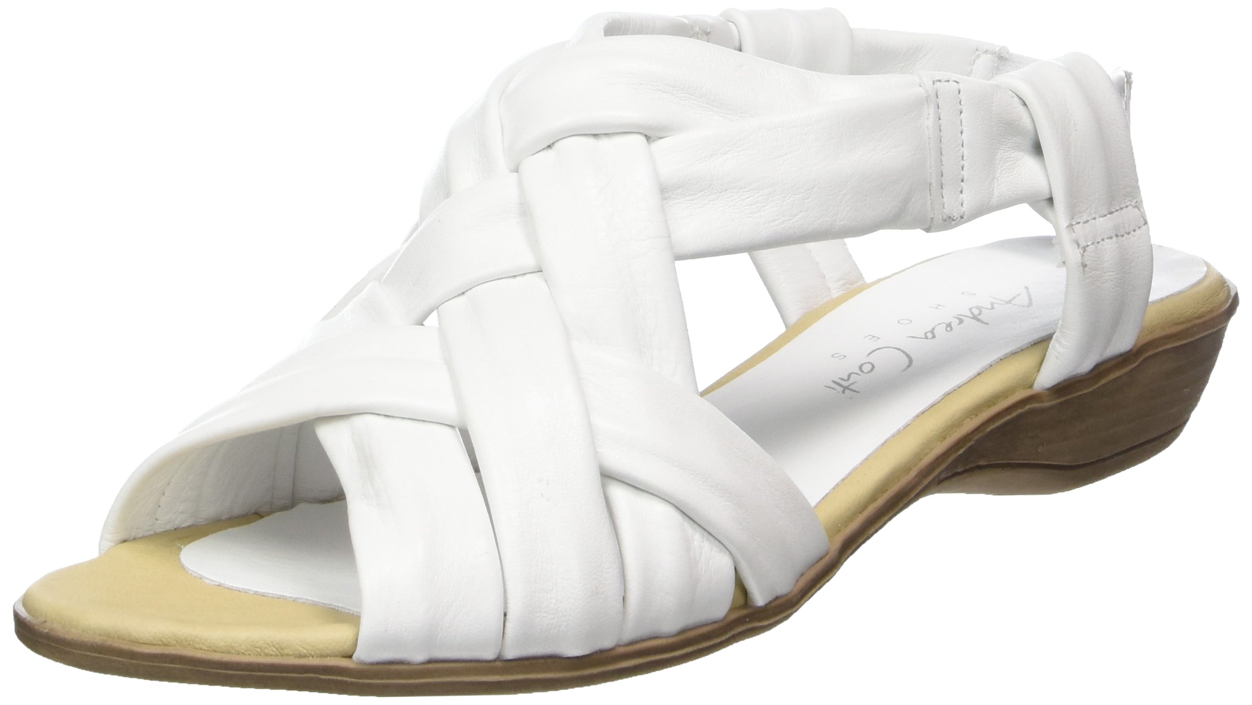 Andrea Conti Women's 1673429 Open Sandals, White, 4.5 UK
