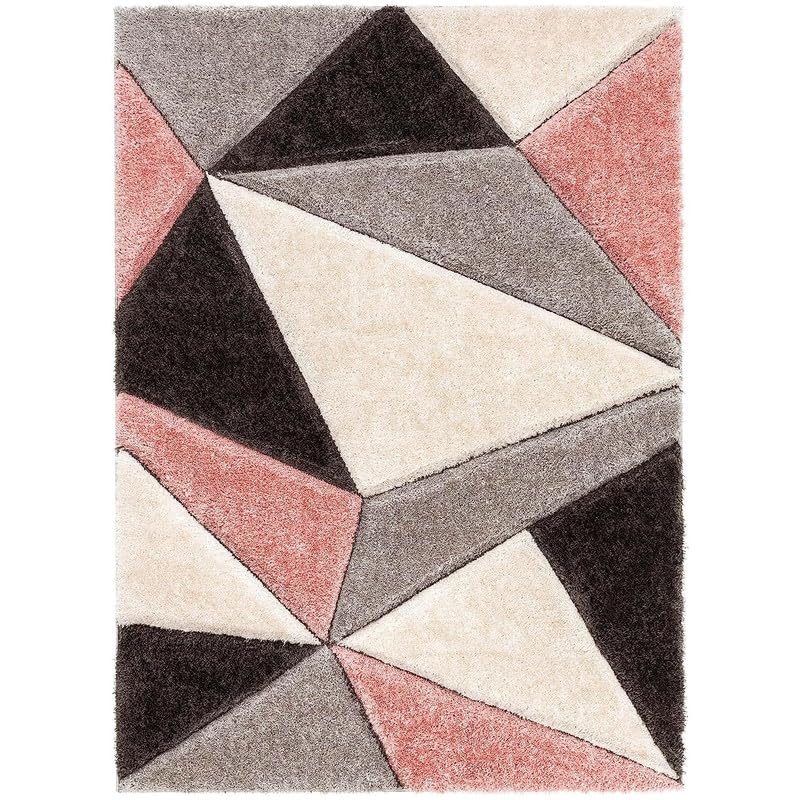 Image of Shaggy Carpet for Home 10 x 14 Feet Ultra-Soft, Thick, and Stylish Shag Texture Ideal for Living Room, Bedroom, or Office - Easy to Clean and Perfect (Peach;Black)