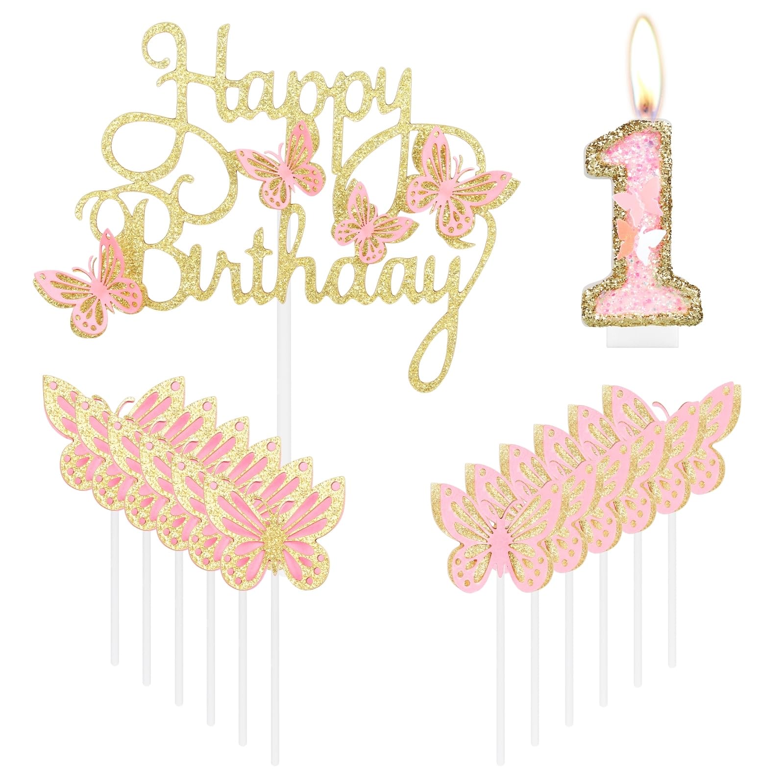 Décoration De Gâteau D'anniversaire En Forme De Papillon Pour