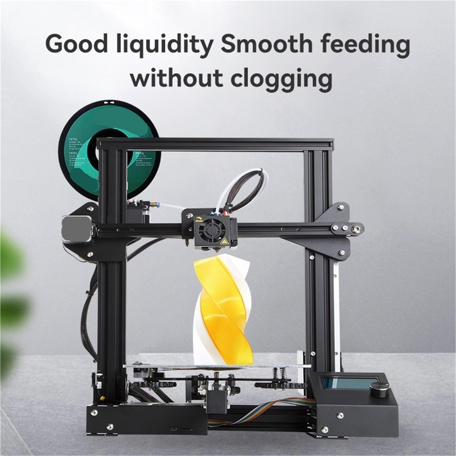 Hochpräzises PETG-Filament, 1,75 Mm +/- 0,05 Mm, 1 Kg Spule, Langlebiges 3D-Drucker-Filament(Natural)