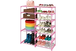 LNYZQUS Pink Shoe Organizer: The Ultimate Vertical Footwear Solution