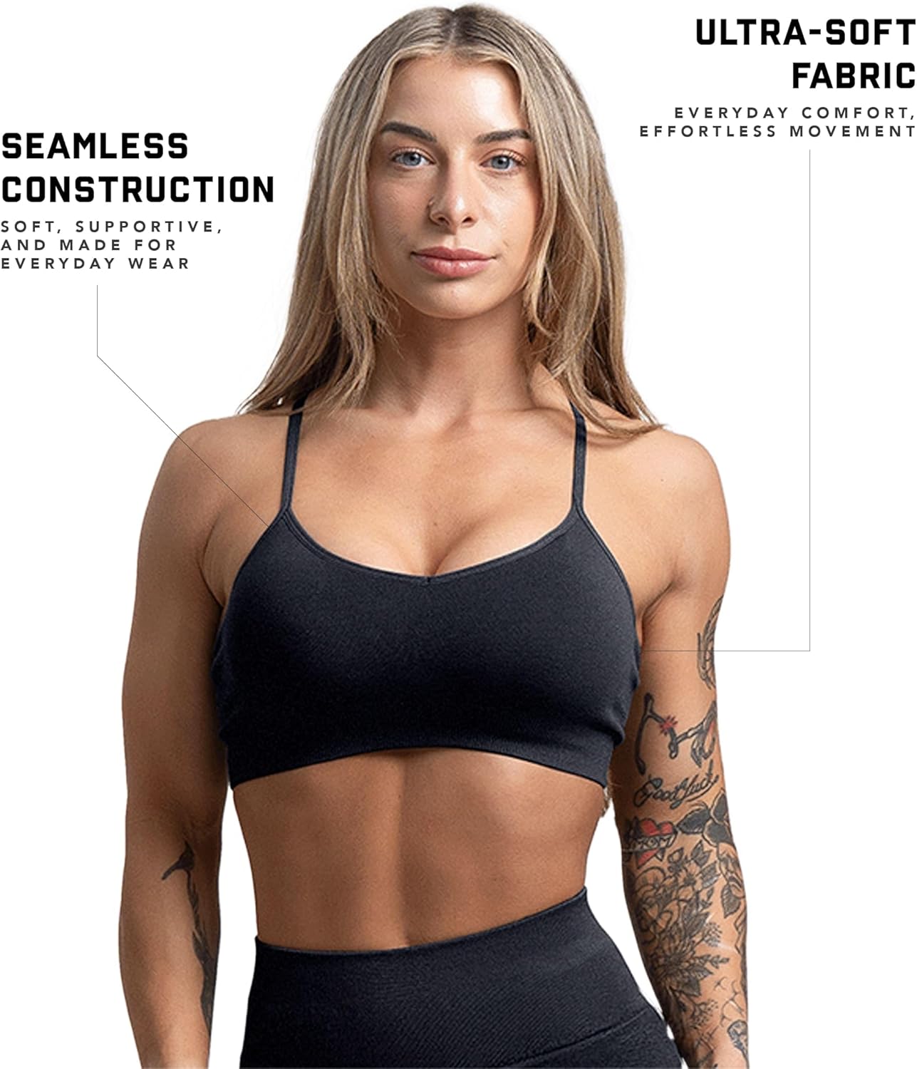Gymreapers Seamless Sports Bra for Women - Wireless Compression Padded Supportive Bras for Gym, Yoga, & Fitness - Image 2