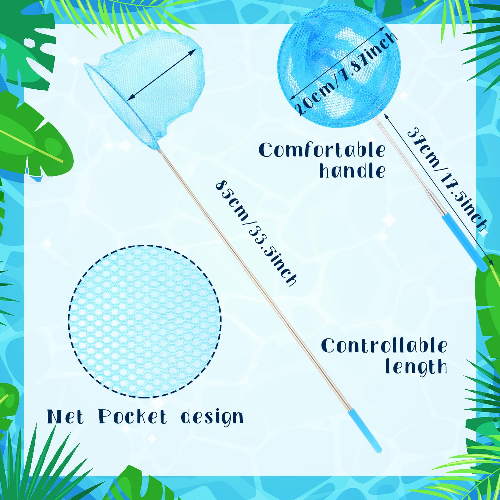 Set da 12 ciotole per pesci e reti da pesca, 12 set di piccole ciotole in plastica trasparente con coperchi ventilati e reti da pesca, bomboniere per feste estive all'aperto, regali per