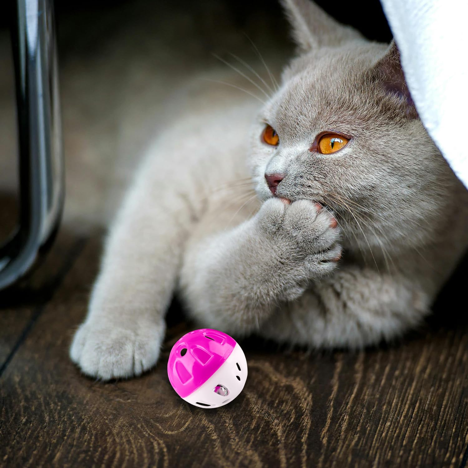 Luckious 12 PCS Cat Bell Toy Ball, Interactive Motion-Activated Jingle Ball for Cats - Image 4