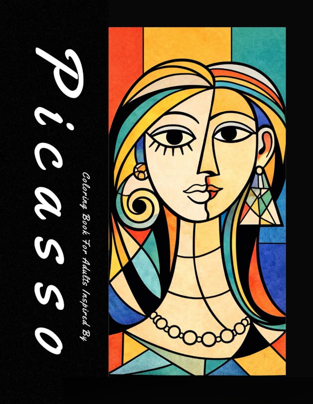 Coloring Book For Adults Inspired By Picasso: 75 Unique Cubist Illustrations and Abstract Portraits for Mindfulness and Stress Relief