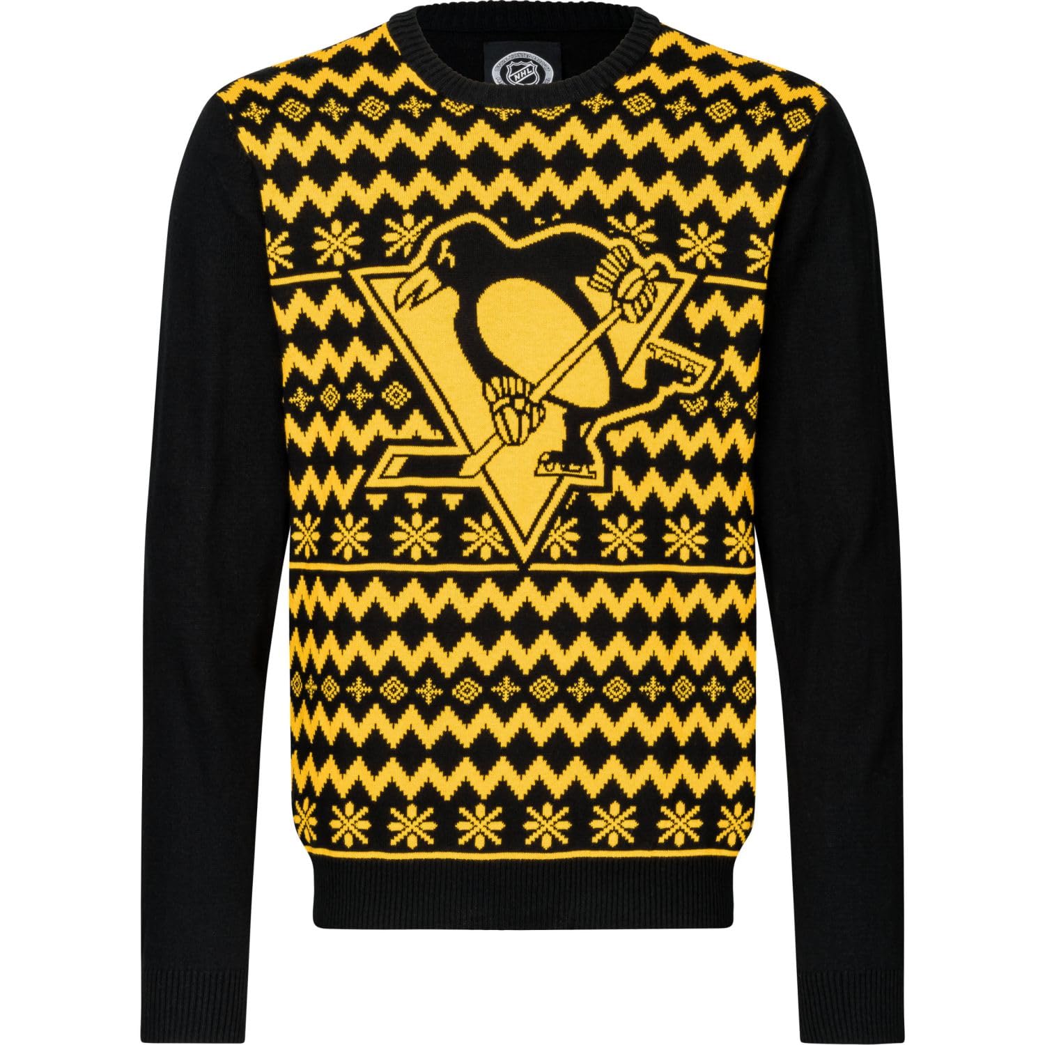NHL Pittsburgh Penguins Ugly Sweater Big Logo 2 colori Christmas Pullover Natale