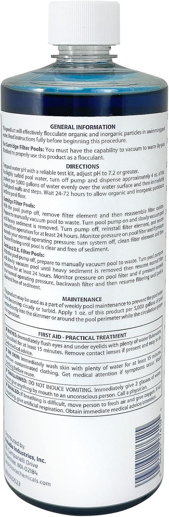SpaChoice 1-Quart Premium Liquid Flocculant Swimming Pool Clarifier, Pool Clarifier, Made in USA