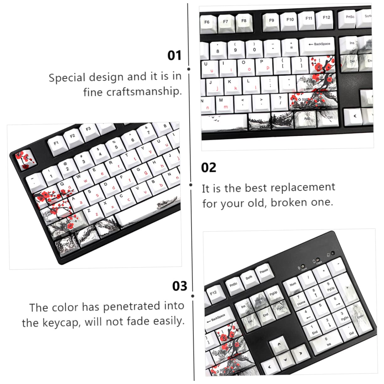 Keycap Meccanici Decorativi 128 Pezzi Pbt Profilo Originale