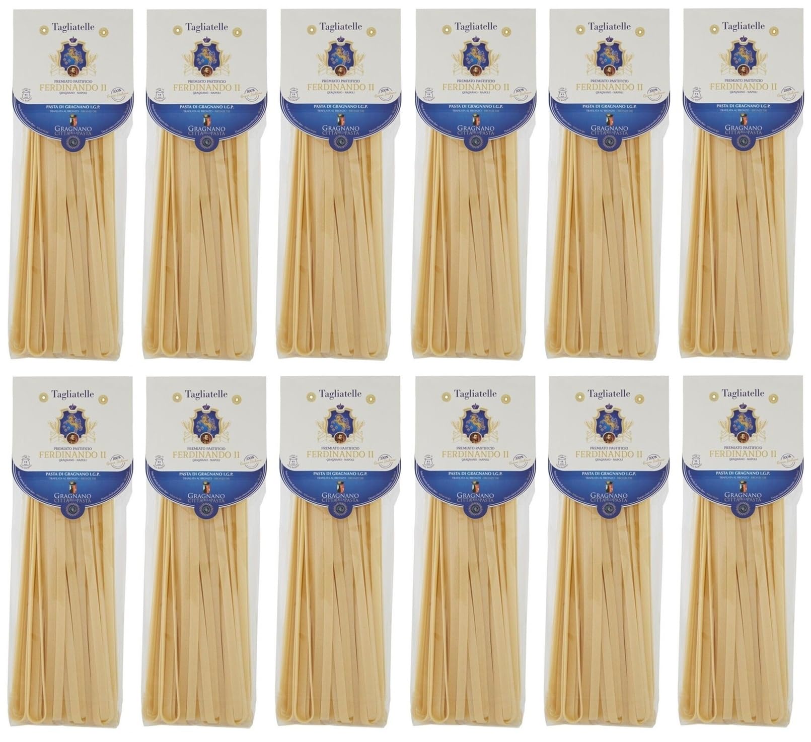 Rummo 12er-Pack Pastificio Ferdinando II Tagliatelle Pasta di Gragnano I.G.P.,Nudeln aus Hartweizengrieß 500g