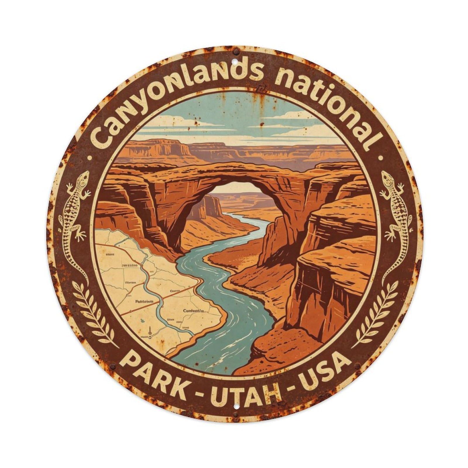 Canyonlands National Park - Utah Metal Tin Sign Plaque