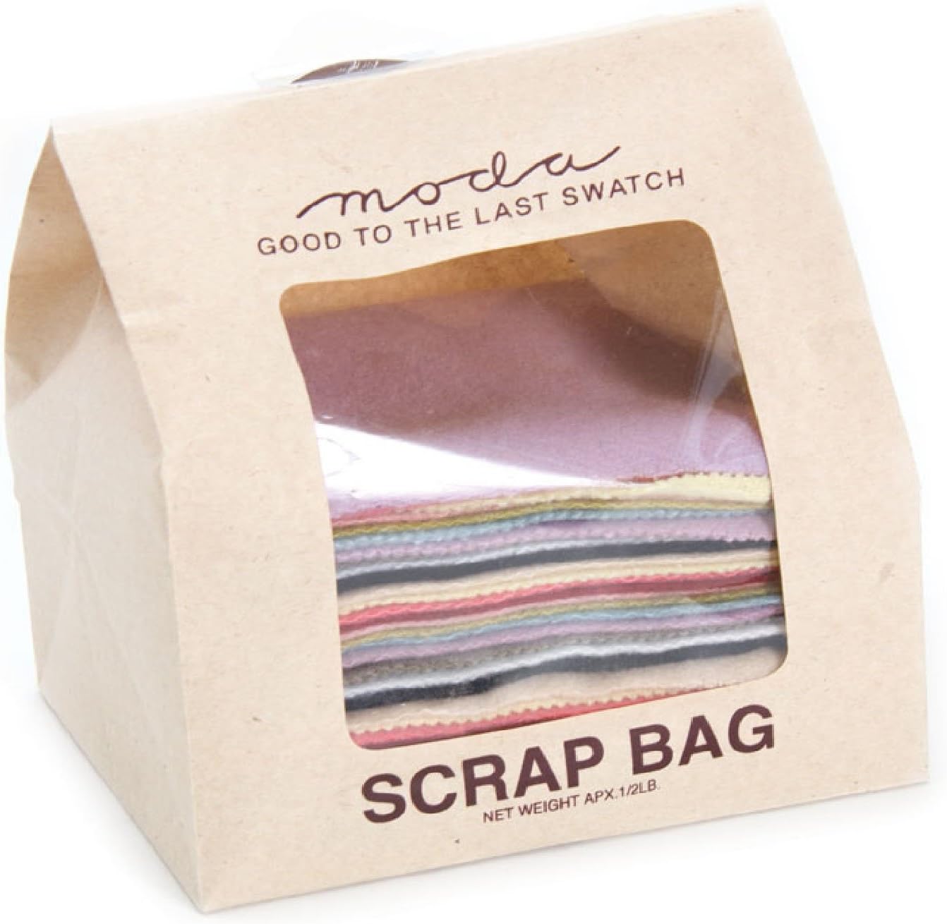 Moda 1/2 Pound Wool Scrap Bag Multi Color Rectangles