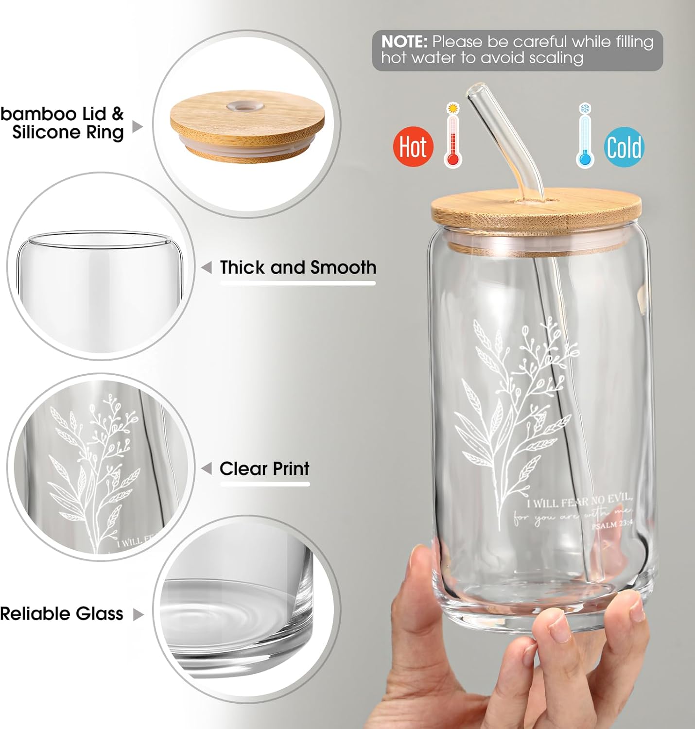 Fumete 2 Set Women's Day Christian Gifts for Women Bulk Religious Makeup Bag Bible Verse Glass Cup Mini Christian Compact Mirror Regalos Cristianos for Church Mothers Day Gifts (Bright Colors) - Image 3