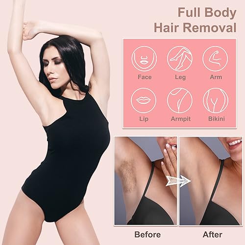 Miniatura 5 de Yovanpur - Kit de depilación para mujer  Mini kit de cera para depilación, kit de cera dura portátil con cuentas de cera dura de 14 onzas, kit de