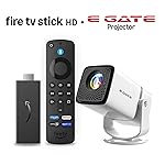 Amazon Fire TV Stick HD and E GATE Atom 3X Projector Combo
