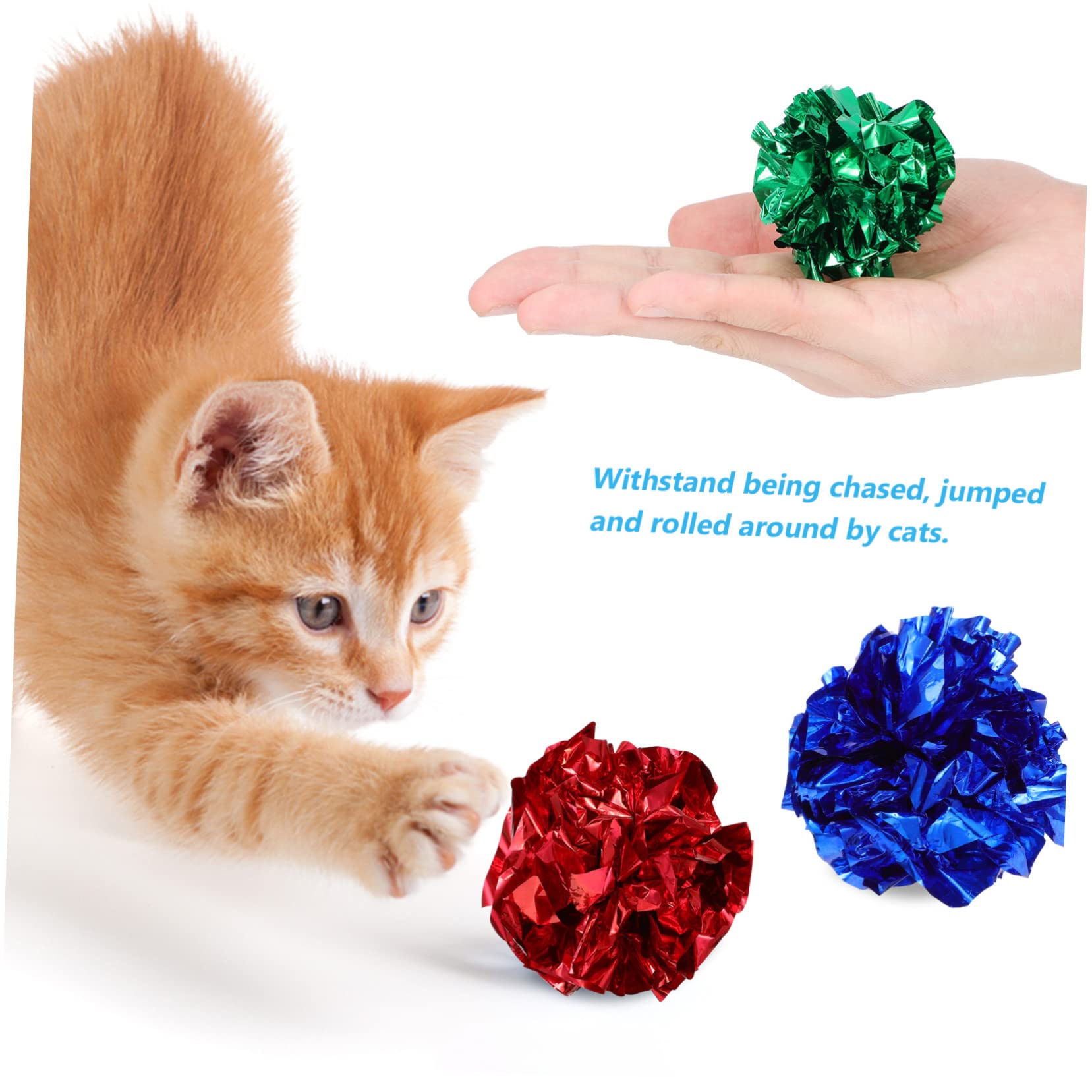 Happyyami 50piezas Juguetes Interactivos para Gatos Incluye De Peluche y Bolas Crinkle Juguetes para Mascotas Que Fomentan El Ejercicio Entretenimiento