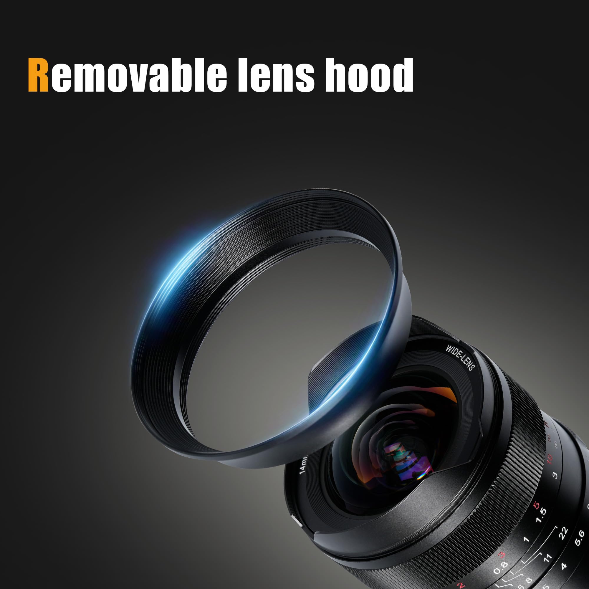 Objectif 7artisans MF14mm F2.8 Plein Format Ultra Grand Angle Grande Ouverture 114° Compatible avec Les appareils Photo Hybrides Sony à Monture E FX3, FX30, A1, A9, A7m, A7r, A7s, A7c