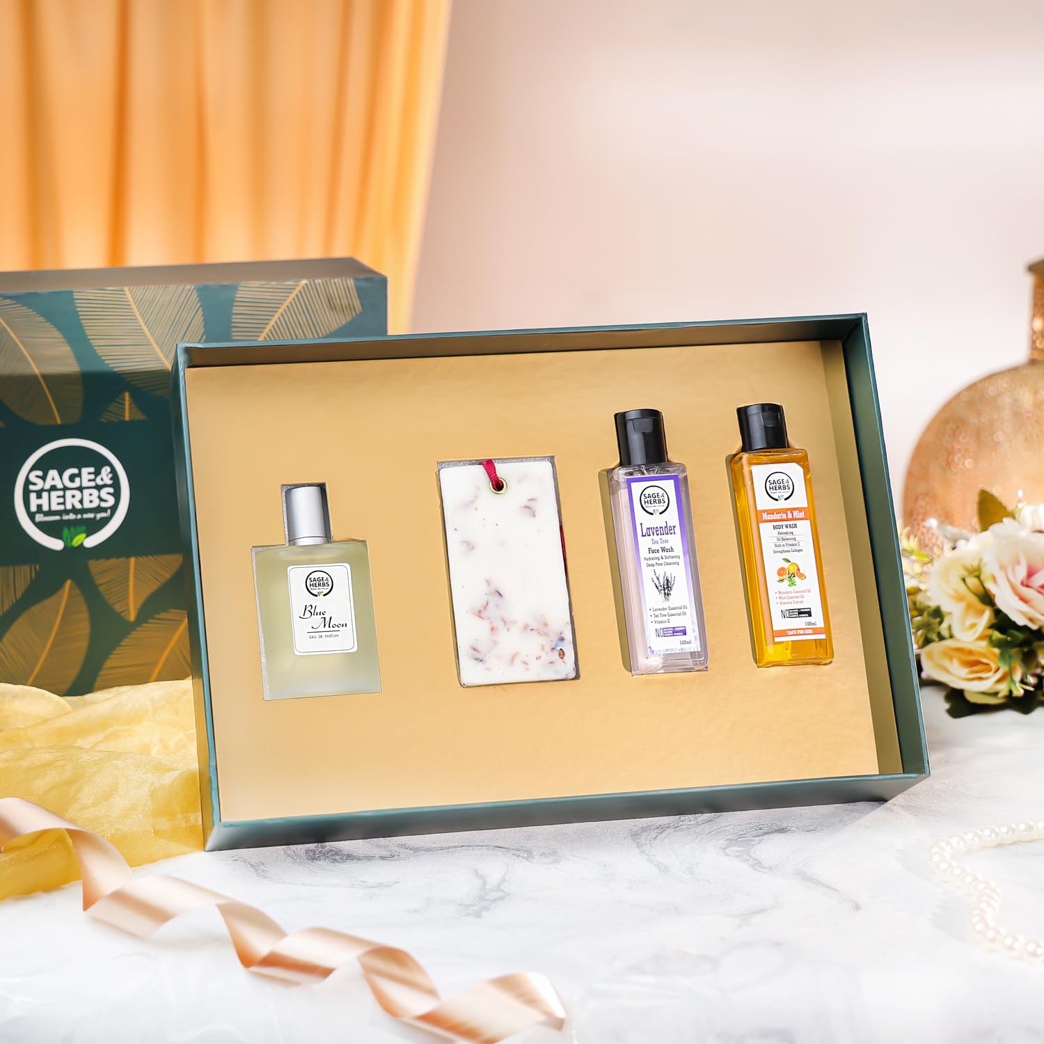 Sage & Herbs Serenity Essentials Pack | Body Care, Fragrance and Soothing Essentials | Box Packing | Gift Hamper for Women On Special Occassions | Rakhi Gift, Return Gift-image-44