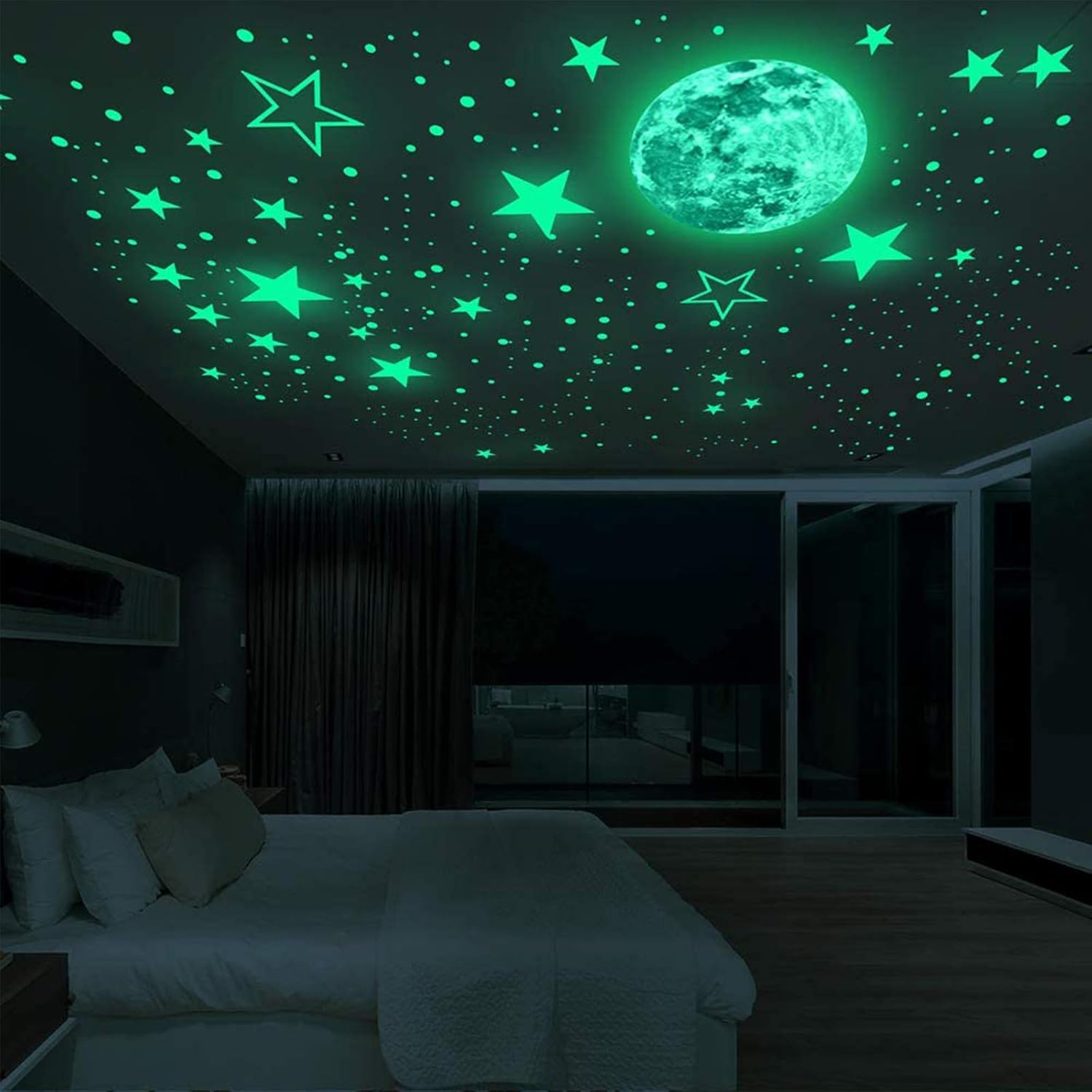 435PCS Glow in The Dark Stars Wall Stickers Moon &Planets Glowing Stars for Ceiling Kids Room Wall Decals Bedroom Decor