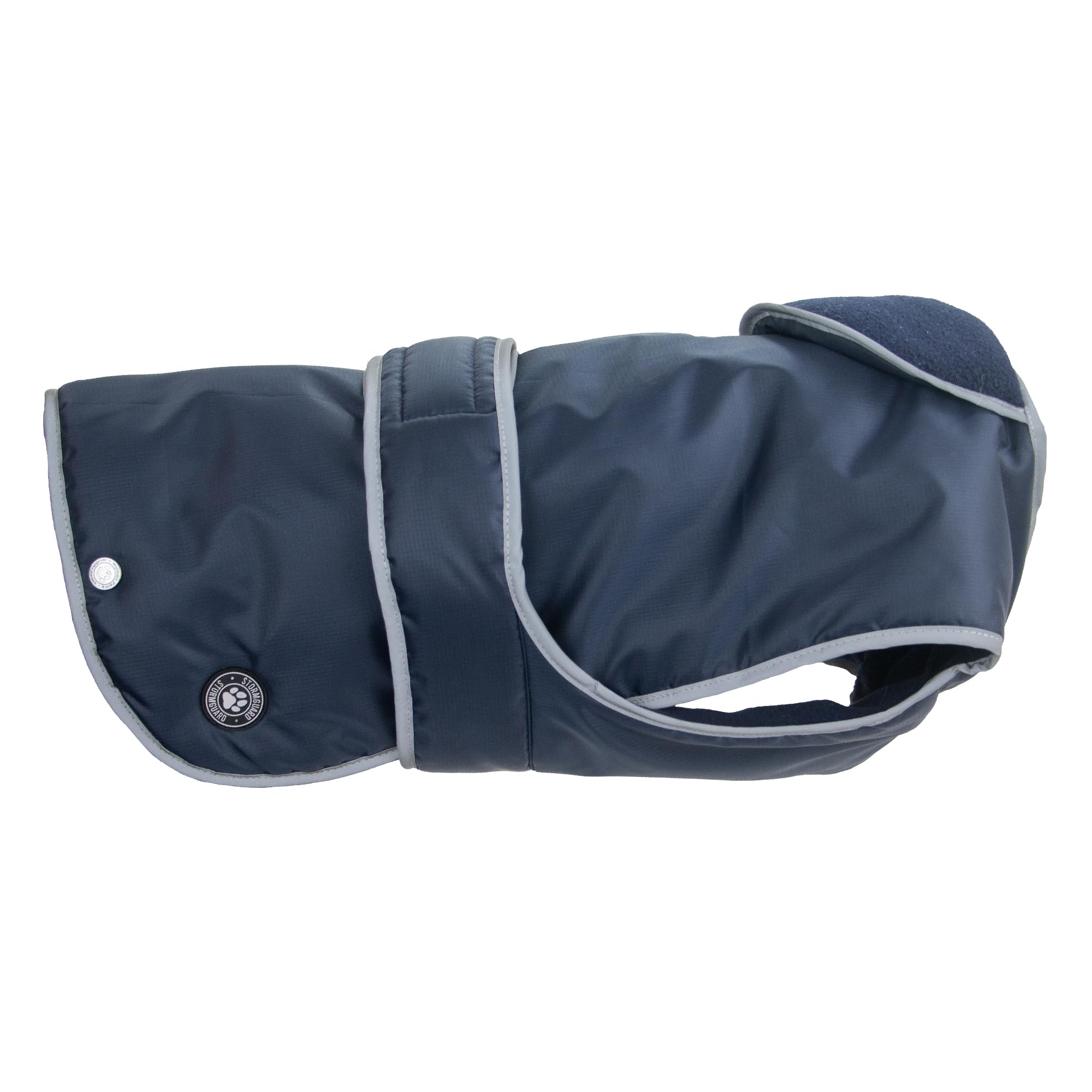 Ancol Stormguard Fleece Lined Dog Coat And Chest Protector - Navy - Small